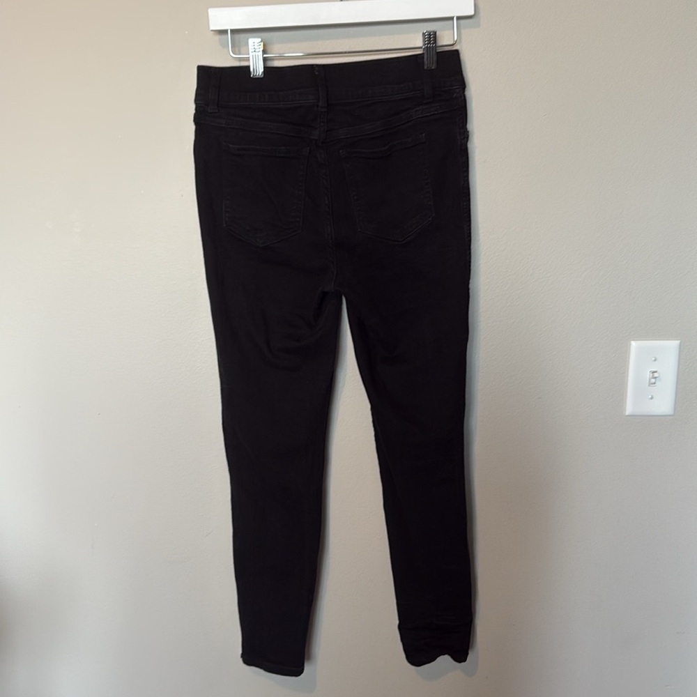 SPANX Black Pull On Skinny Jeans Womens Medium Ankle Length Slimming - Picture 5 of 7